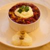 Chili con carne met rijst en mais