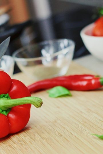 Gevulde paprika's met chili con carne
